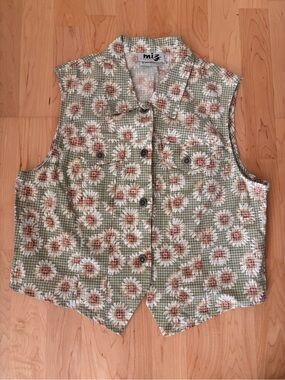 Vintage Miz California Daisy Vest/Tank Size L